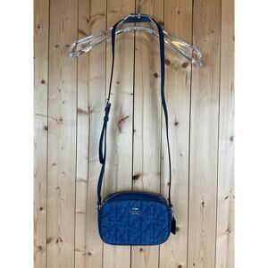 Coach Mini Jamie Quilted Denim & Leather Camera Bag Crossbody - Blue Denim